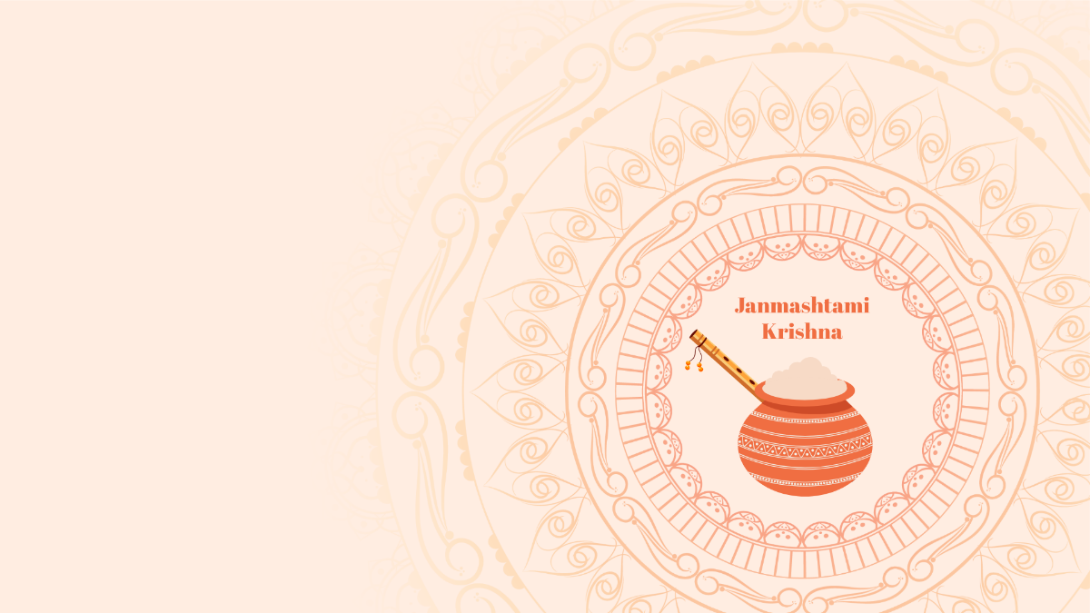 Happy Janmashtami Background Template - Edit Online & Download