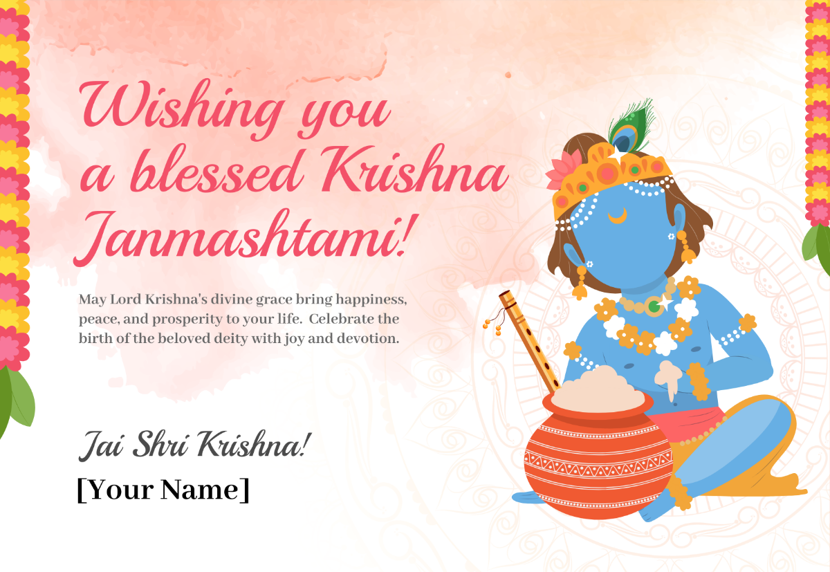 Krishna Janmashtami Template - Edit Online & Download