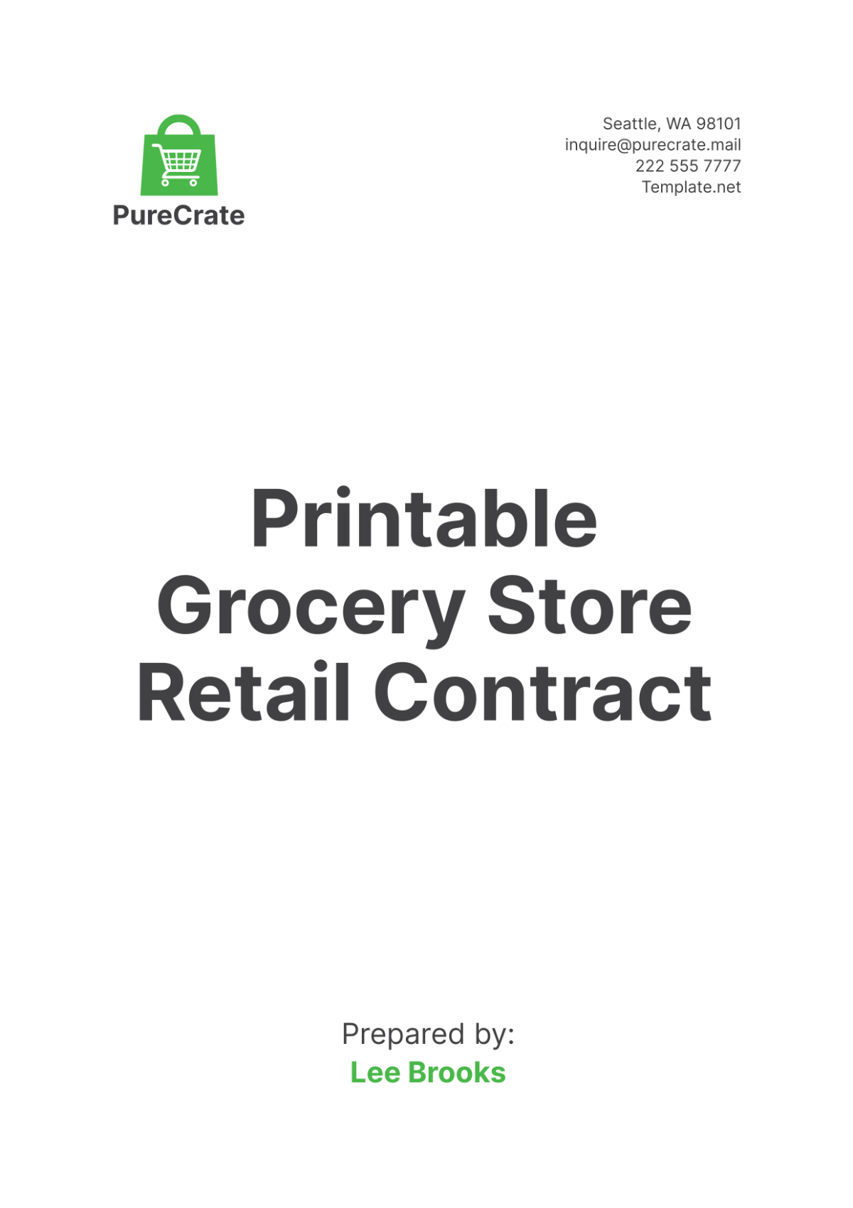 Printable Grocery Store Retail Contract Template - Edit Online & Download