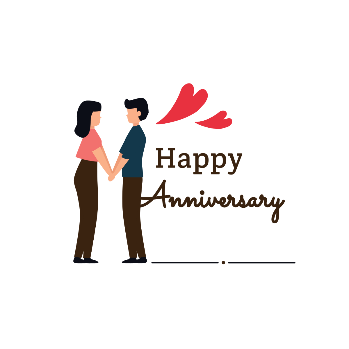 Romantic Happy Anniversary Text - Edit-Online | Template.net