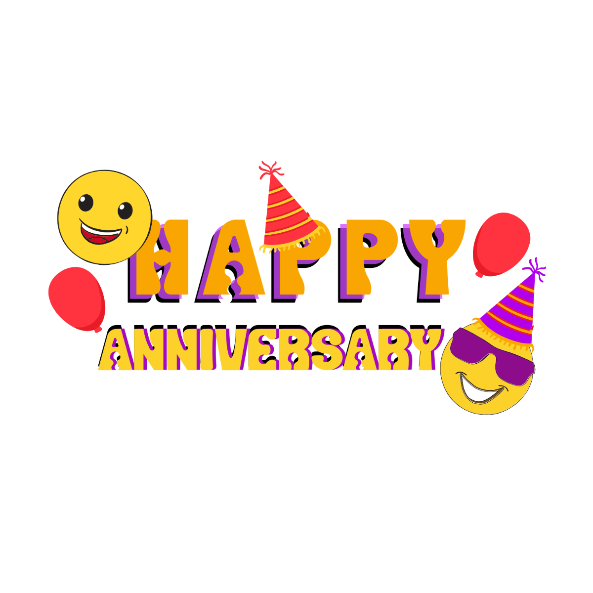 Joyful Happy Anniversary Text - Edit Online | Template.net