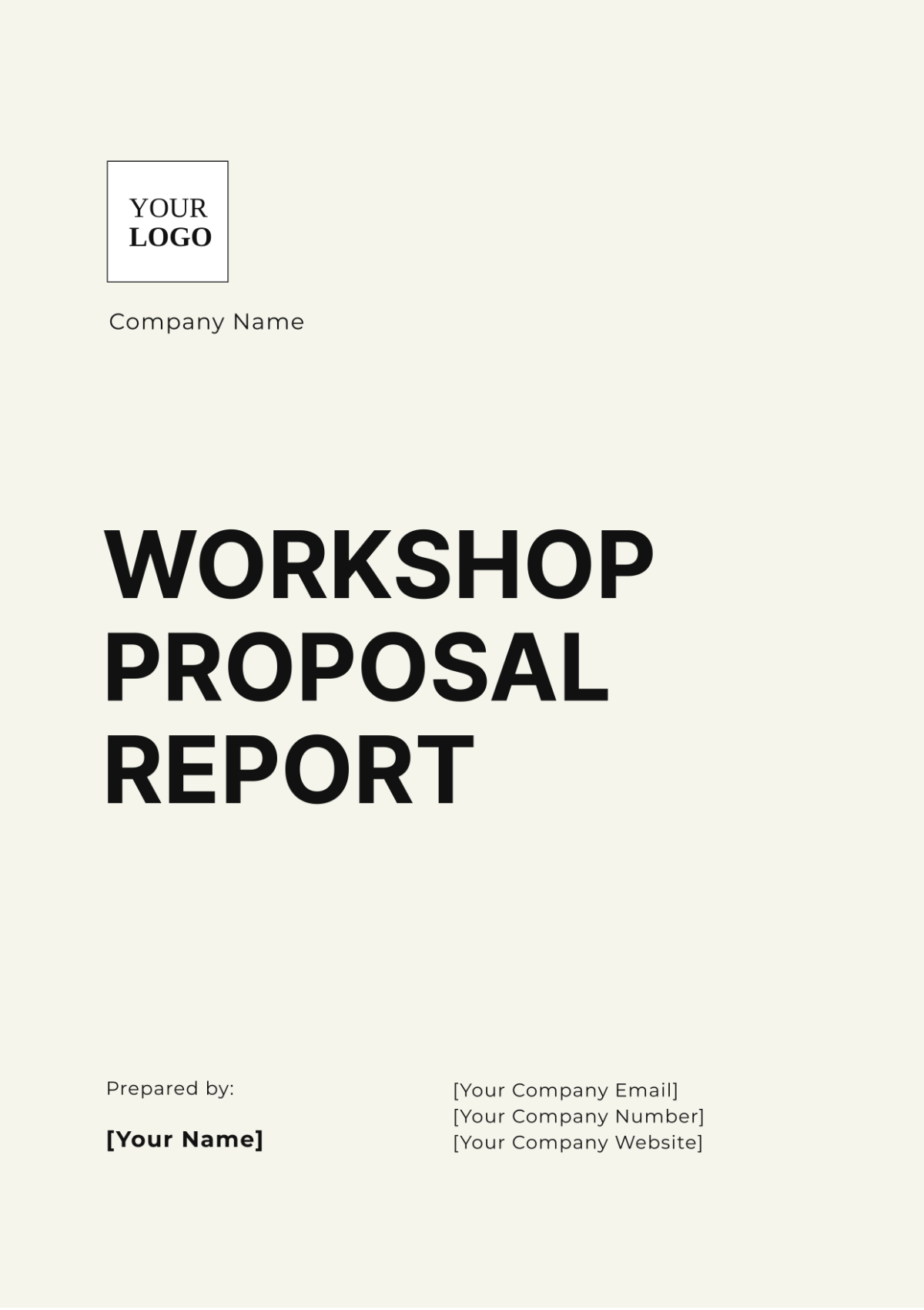 Workshop Proposal Report Template - Edit Online & Download