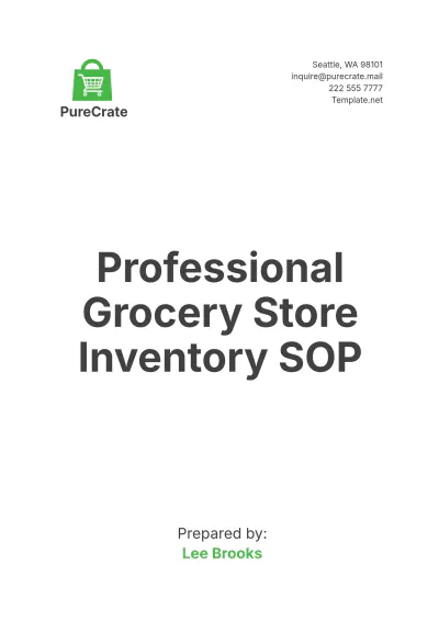 Free Professional Grocery Store Inventory SOP Template to Edit Online