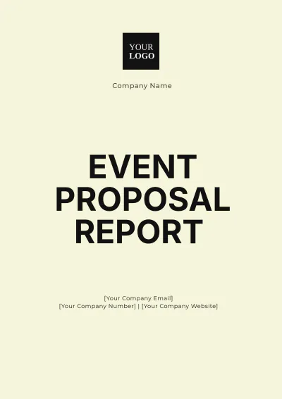 Free Event Proposal Report Template to Edit Online