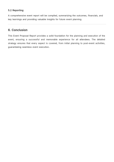 Free Event Proposal Report Template to Edit Online