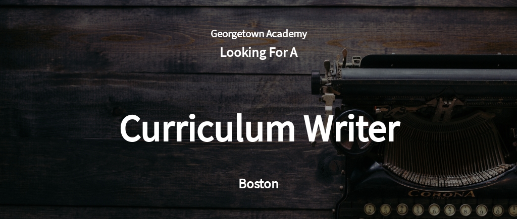 Free Curriculum Writer Job Ad/Description Template.jpe