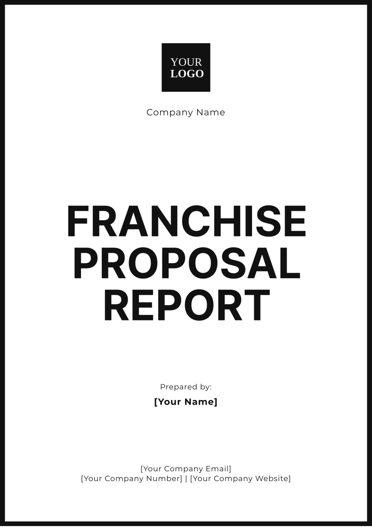 Franchise Proposal Report Template - Edit Online & Download