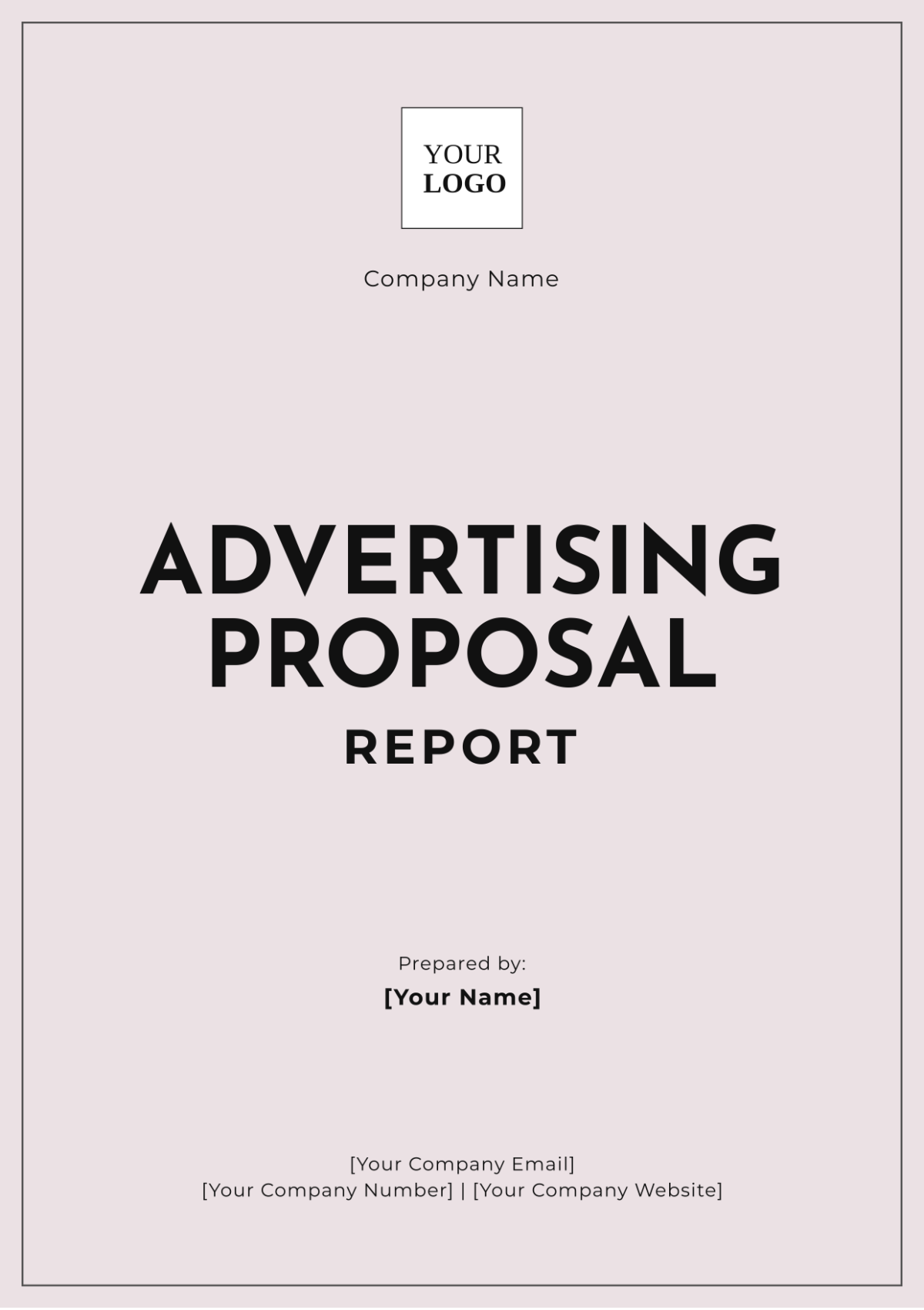 Free Advertising Proposal Report Template - Edit Online & Download ...