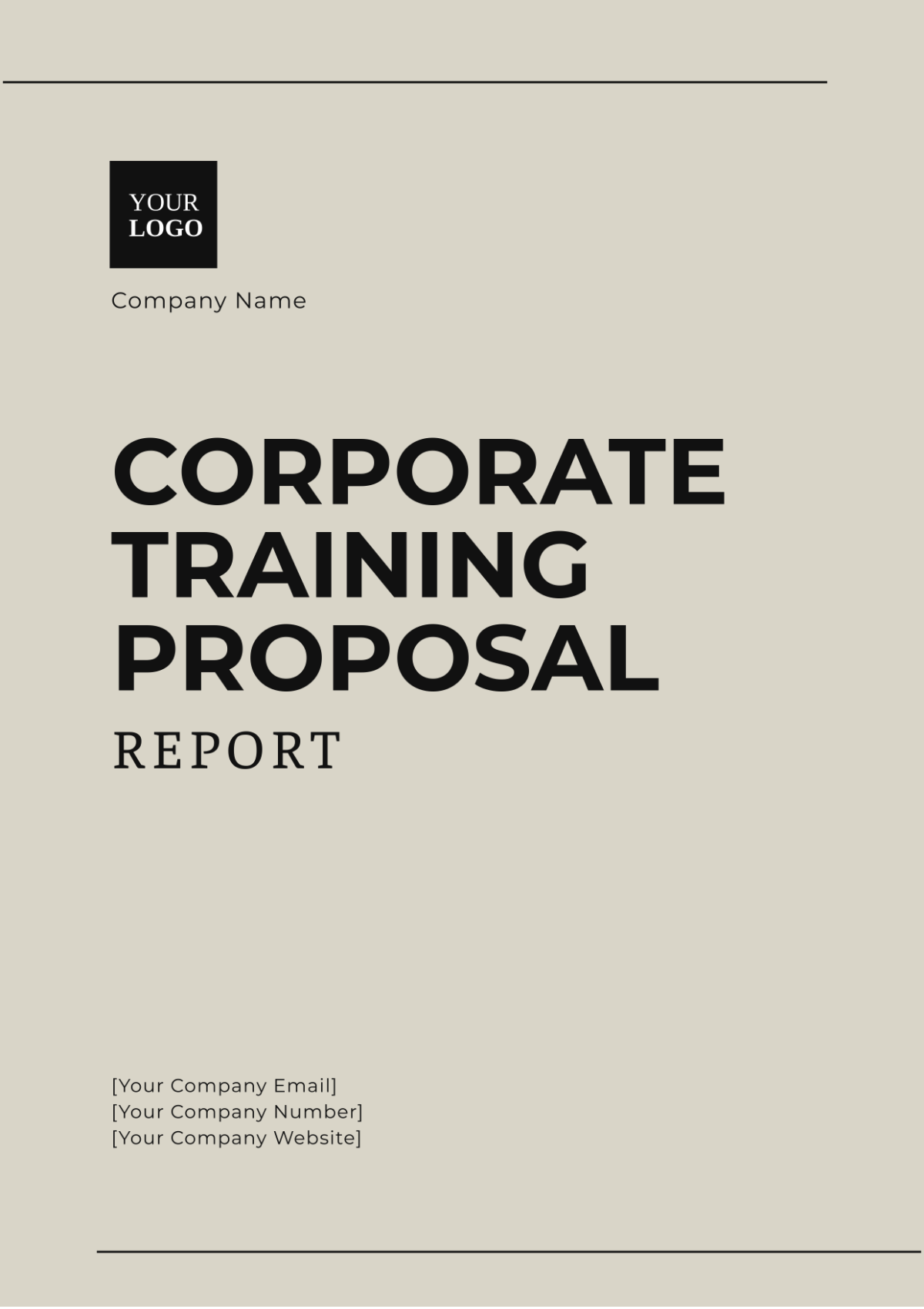 Corporate Training Proposal Report Template - Edit Online & Download