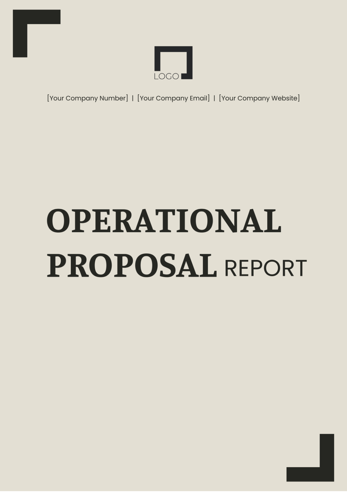 Operational Proposal Report Template - Edit Online & Download