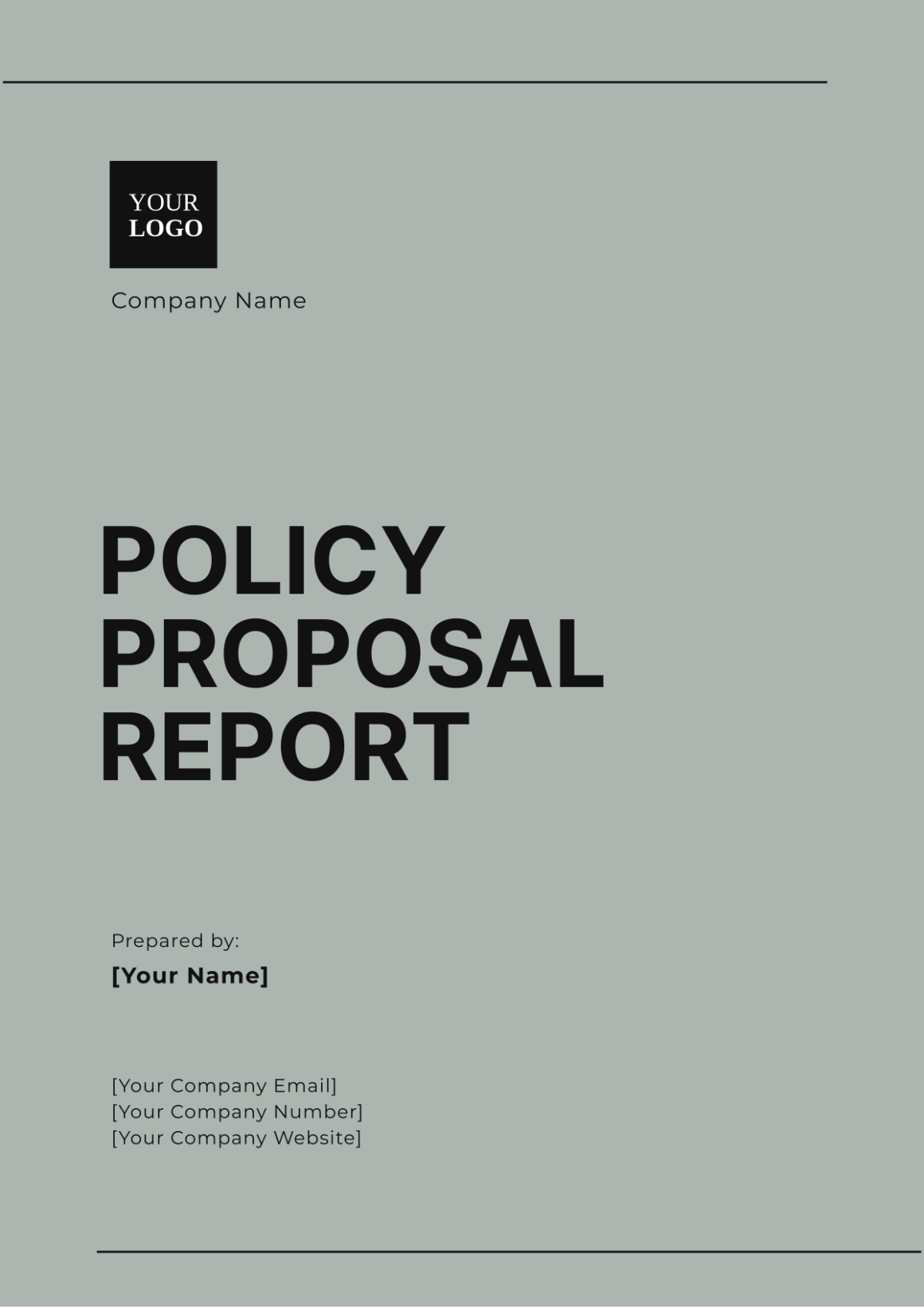 Policy Proposal Report Template - Edit Online & Download