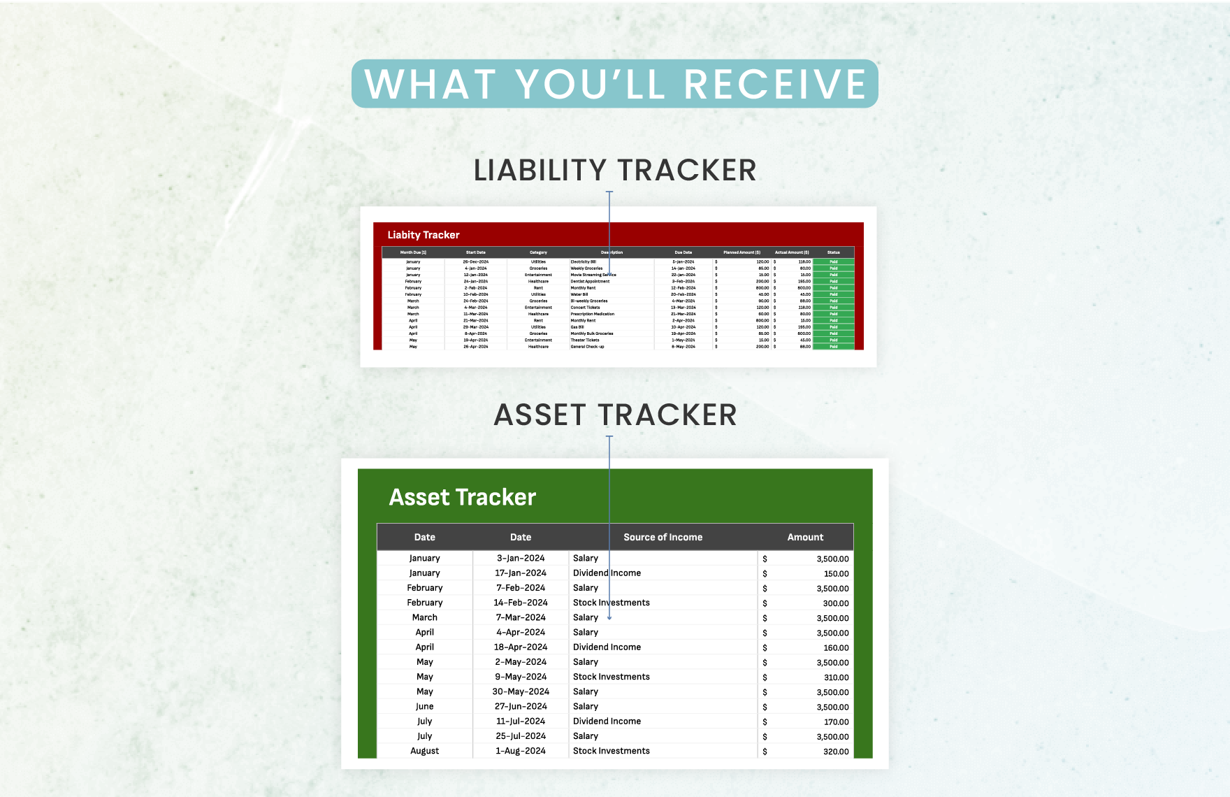 Administration Financial Dashboard Template