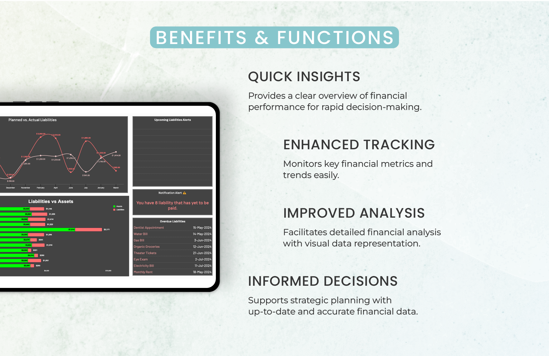 Administration Financial Dashboard Template