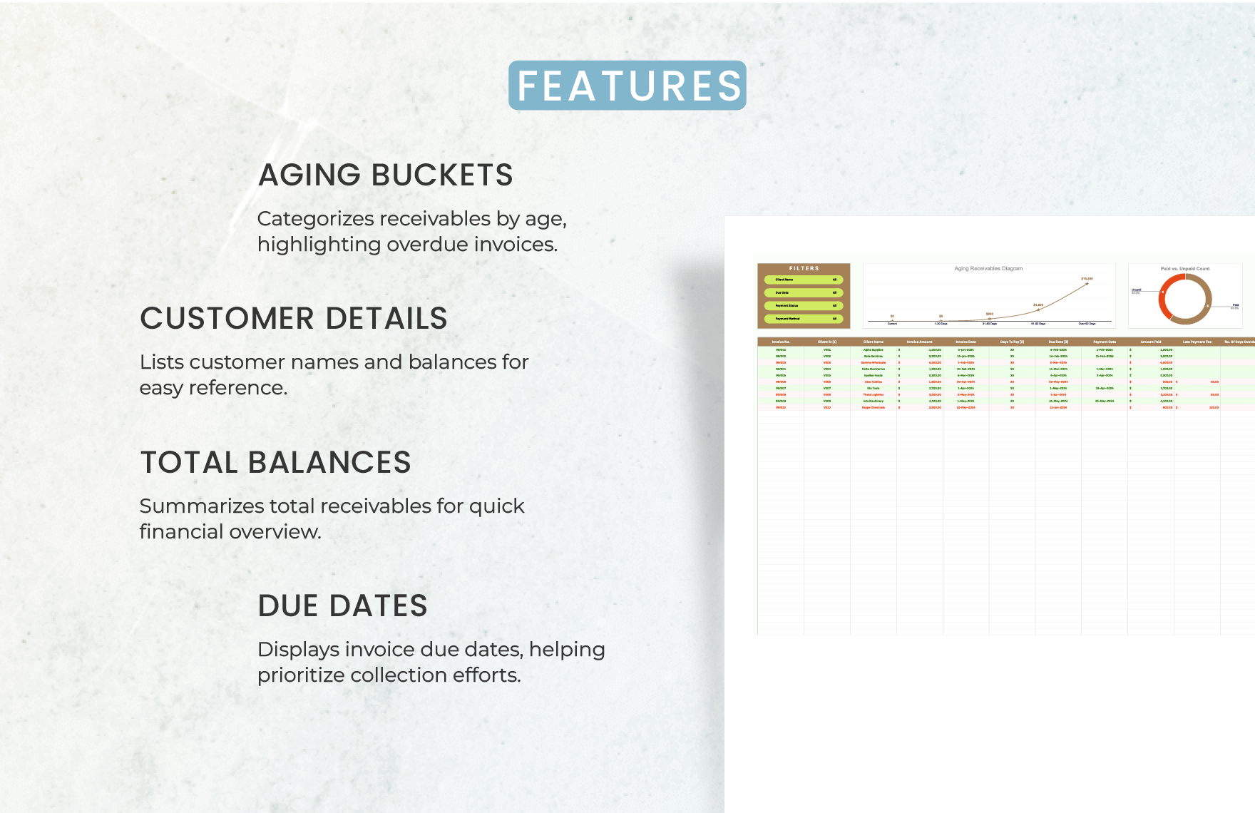 Administration Accounts Receivable Aging Report Template