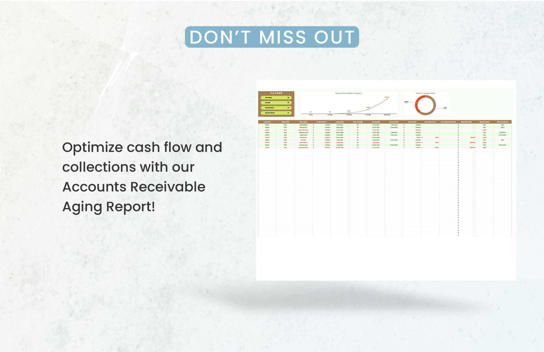 Administration Accounts Receivable Aging Report Template