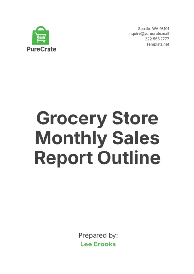 Free Grocery Store Monthly Sales Report Outline Template to Edit Online