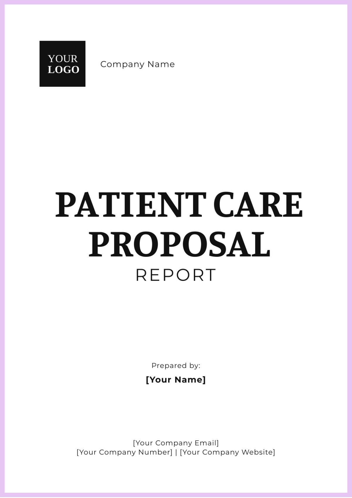 Patient Care Proposal Report Template - Edit Online & Download