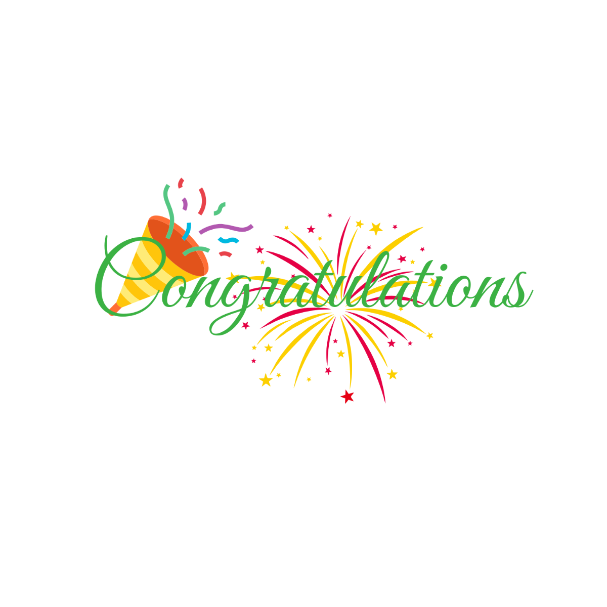 Festive Congratulations Text  Image - Edit Online | Template.net