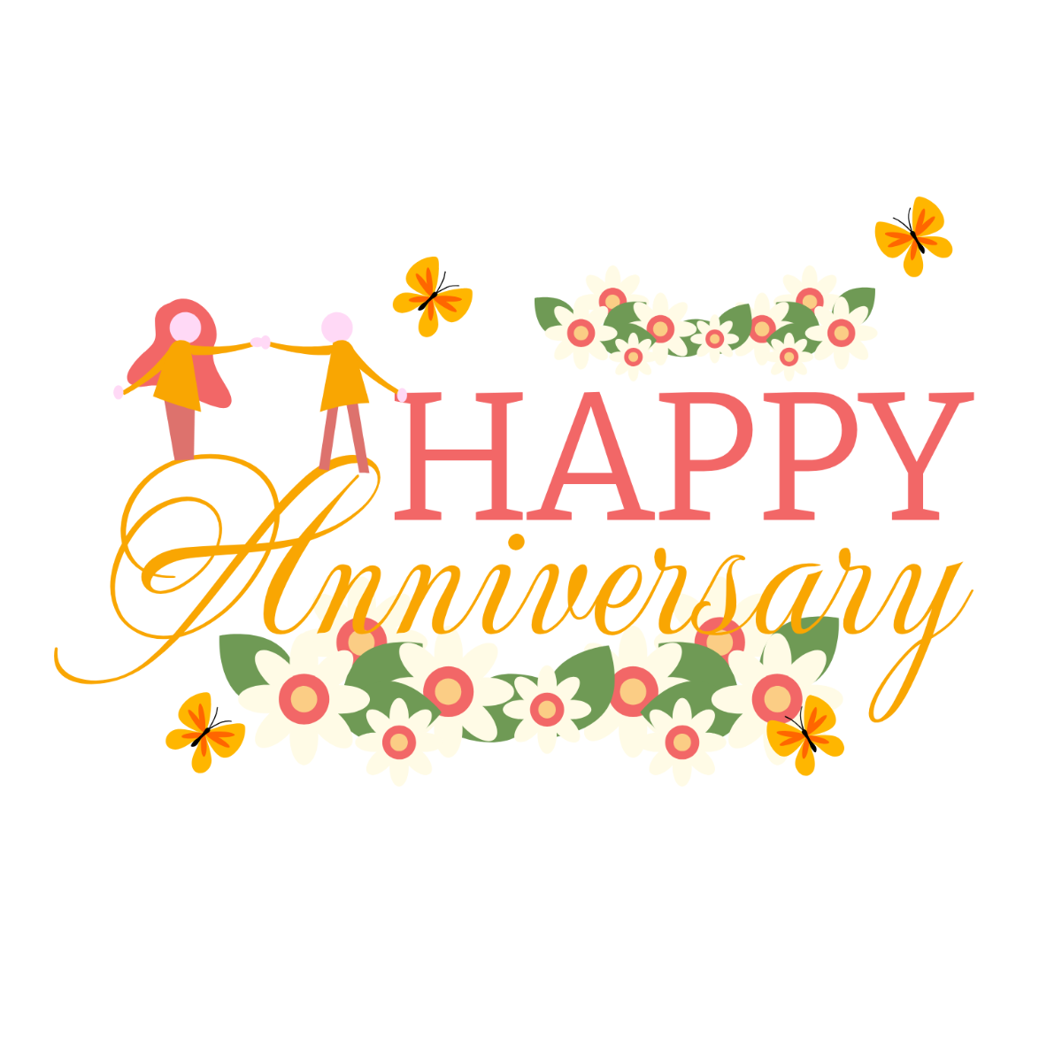 Classic Happy Anniversary Text - Edit Online | Template.net