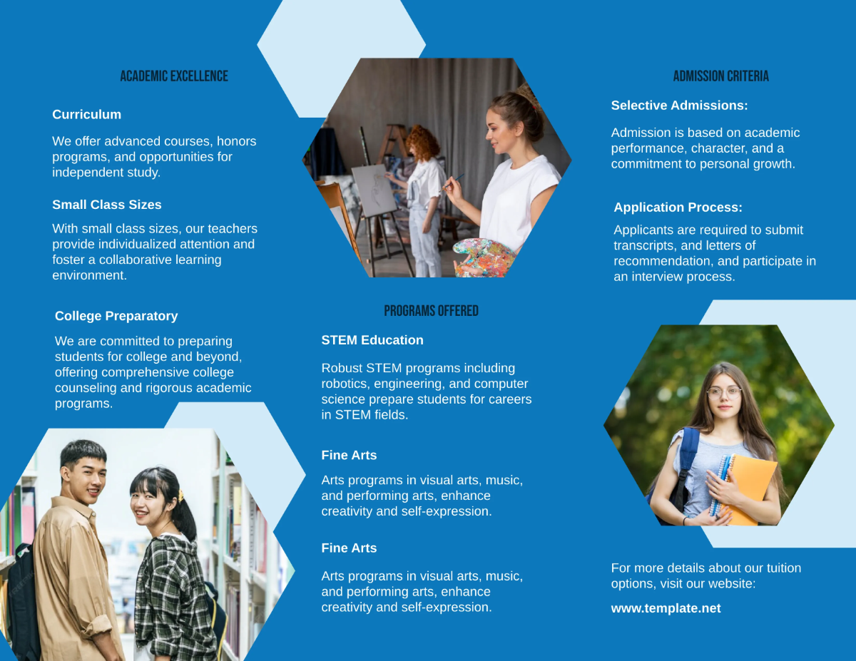 Free Private School Tri-Fold Brochure Template to Edit Online