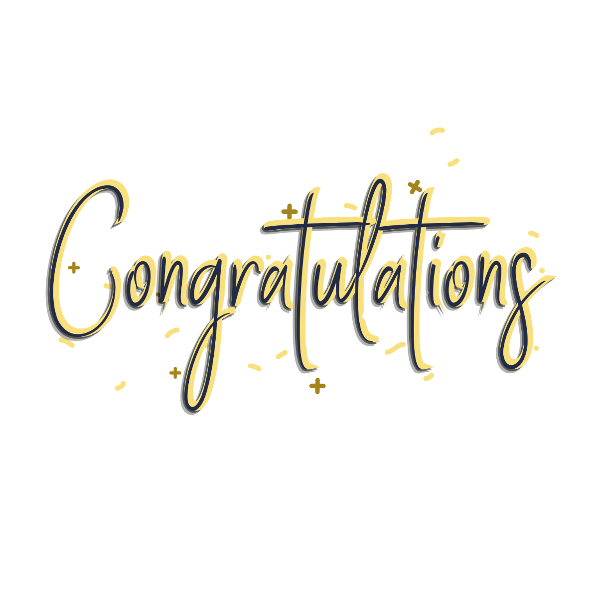 Stylish Congratulations Text