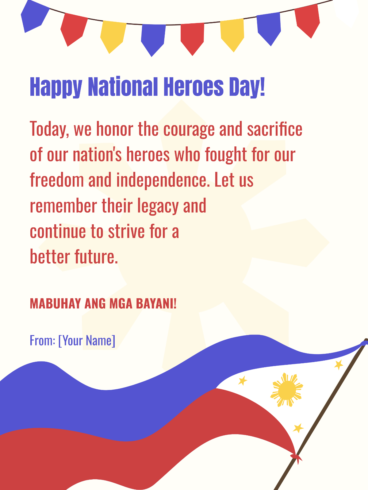 National Heroes Day Template - Edit Online & Download