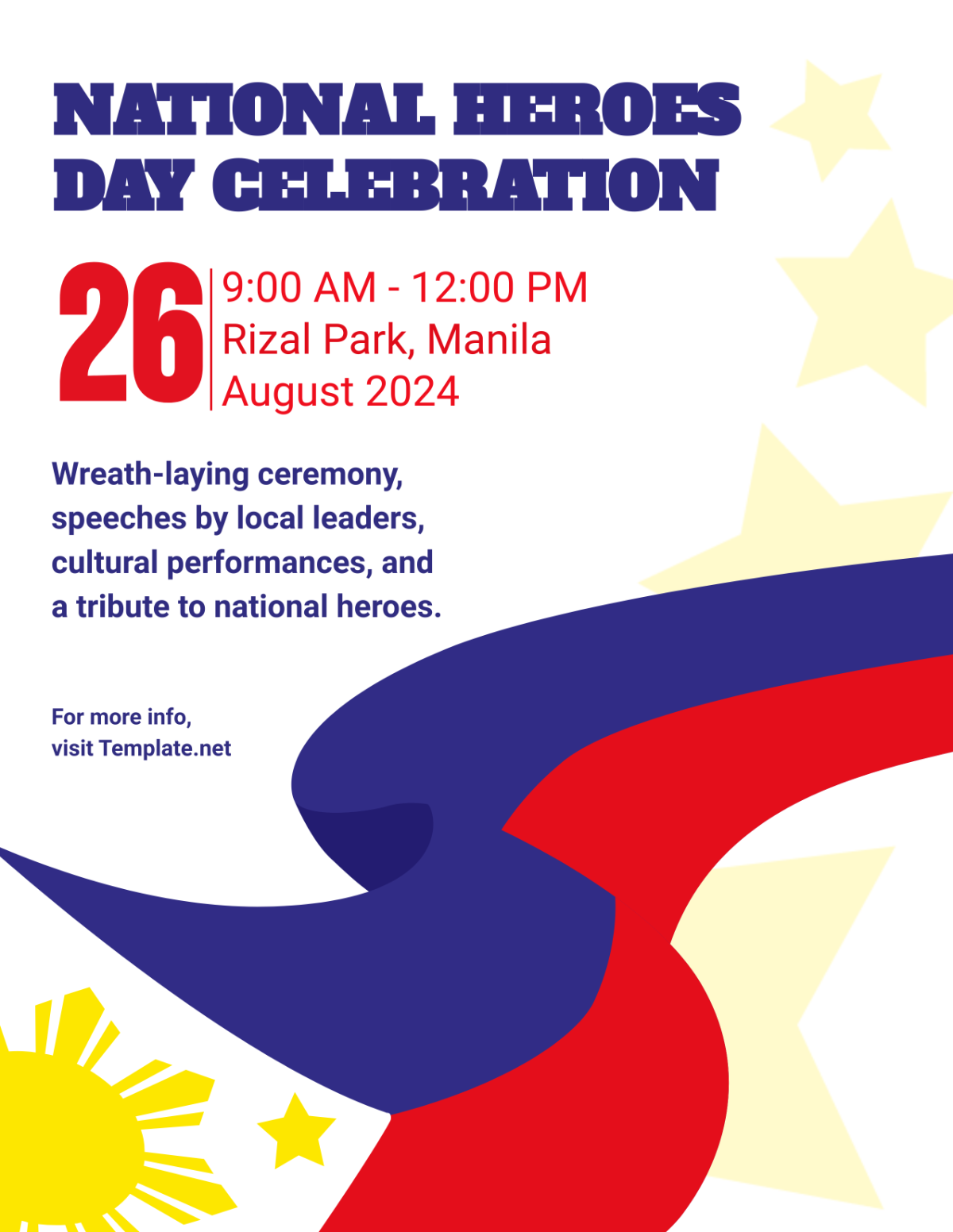 National Heroes Day Event Flyer