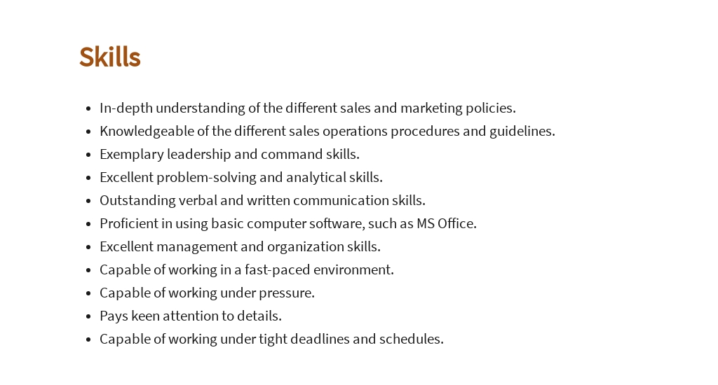Free Assistant Sales Manager Job Ad Description Template Google Docs 