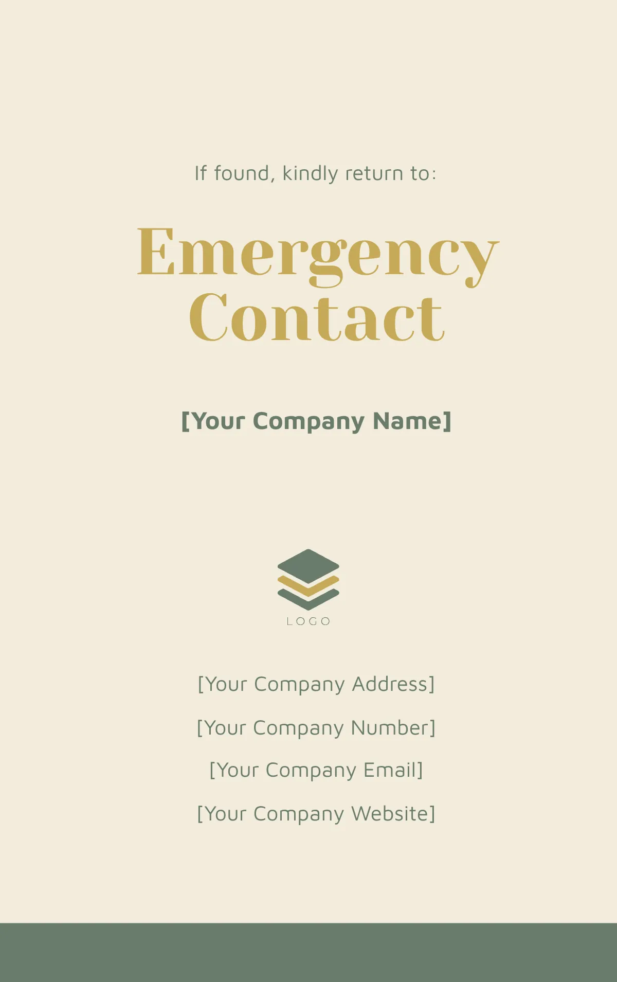 Free Sleek ID Card Template to Edit Online