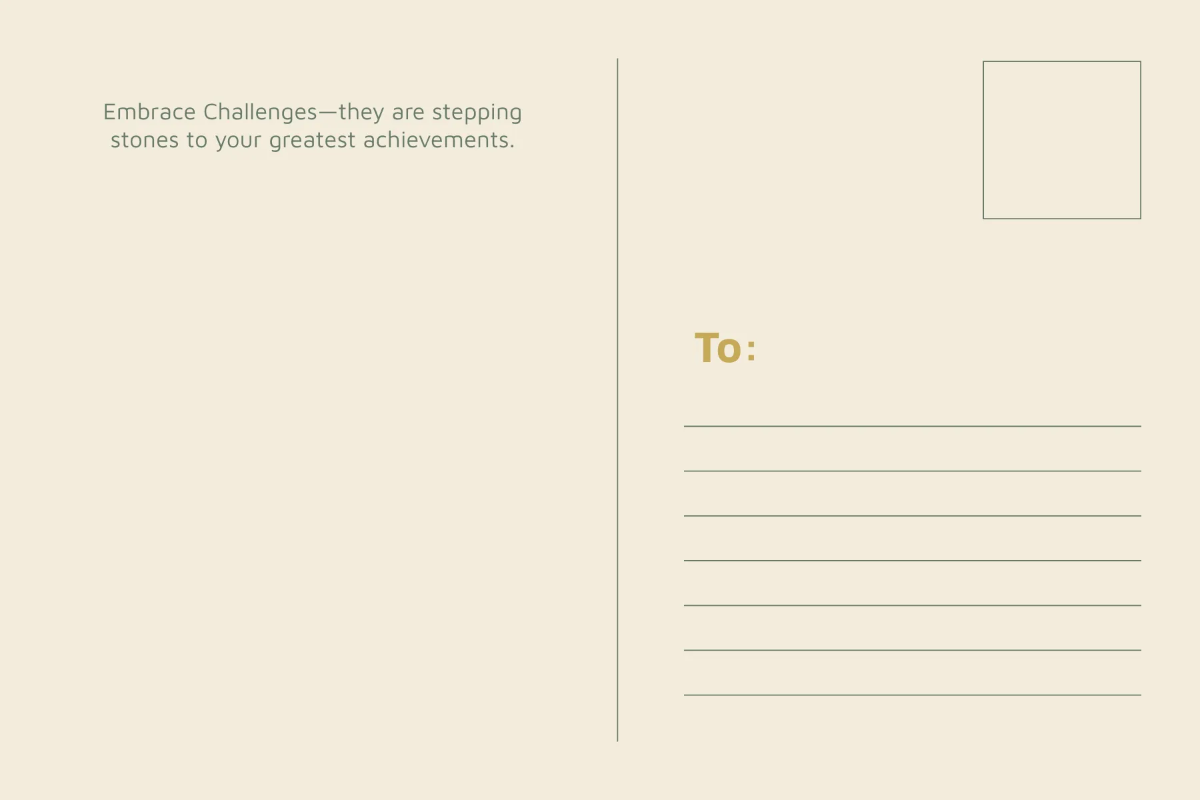 Free Sleek Post Card Template to Edit Online