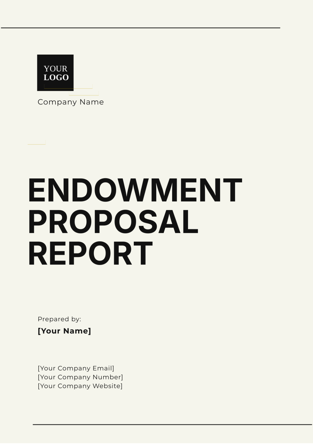 Endowment Proposal Report Template - Edit Online & Download