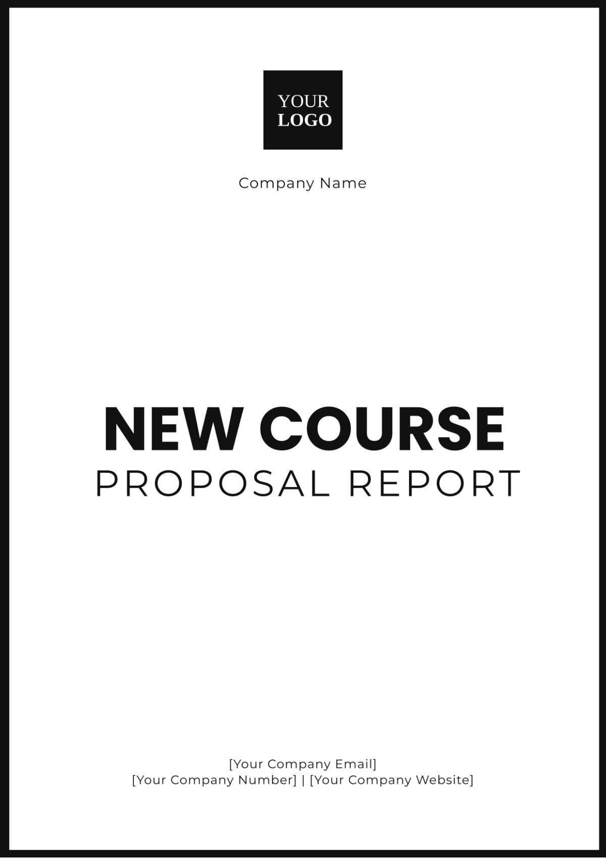 New Course Proposal Report Template - Edit Online & Download