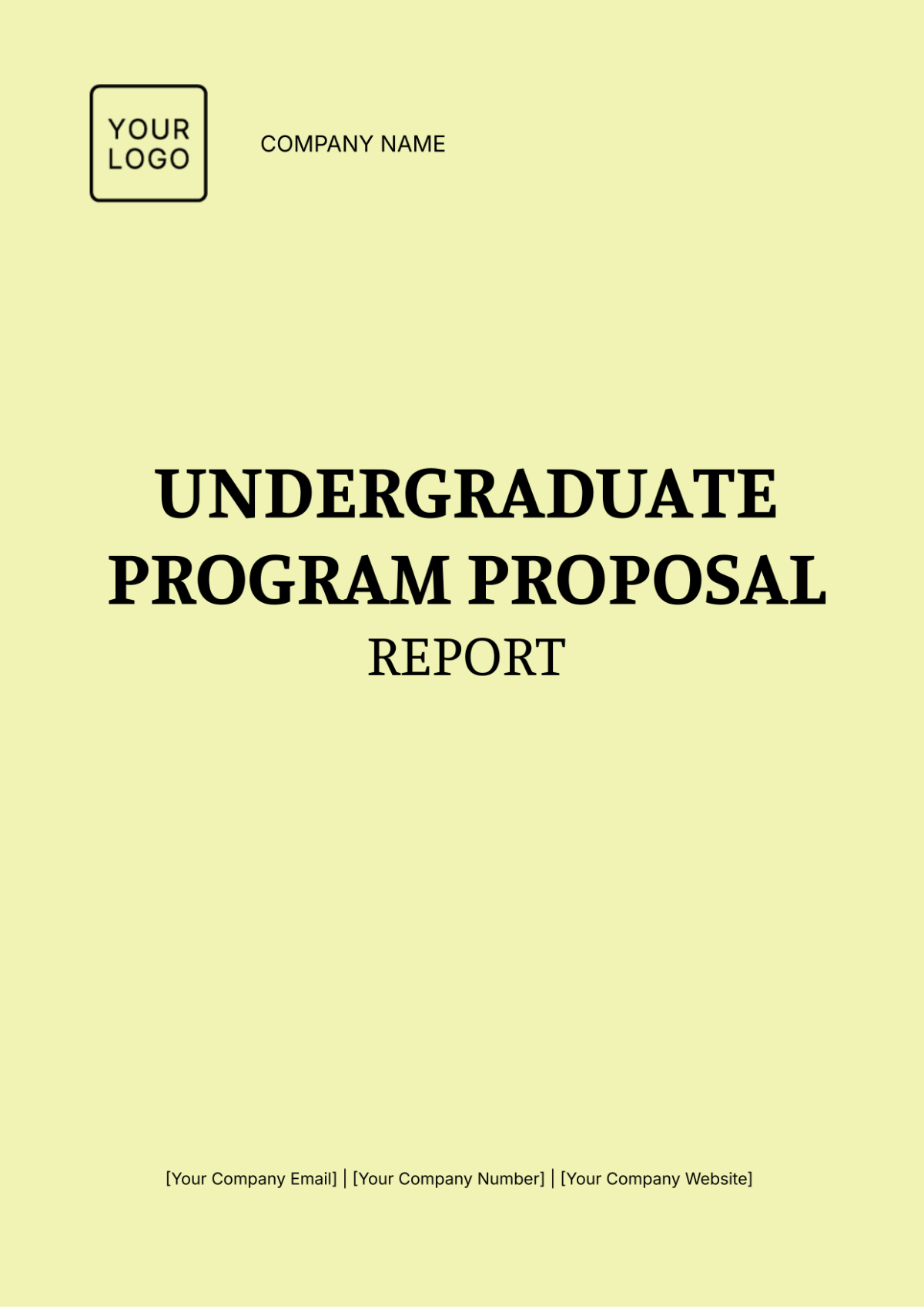 Undergraduate Program Proposal Report Template - Edit Online & Download