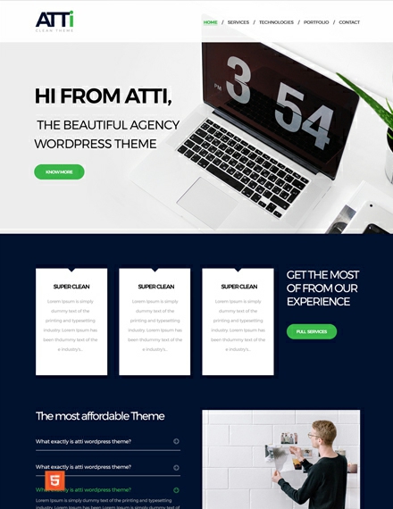 Resume and Portfolio HTML5/CSS3 Website Template - HTML5 | Template.net