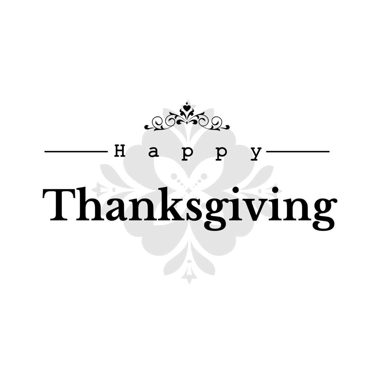 Elegant Happy Thanksgiving Text - Edit-Online | Template.net