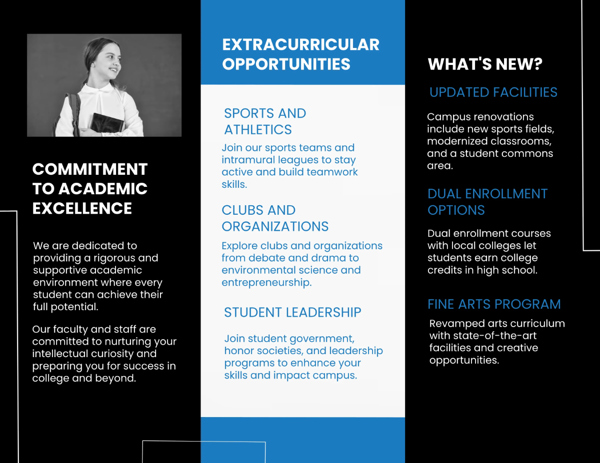 Free School Welcome Tri-Fold Brochure Template to Edit Online