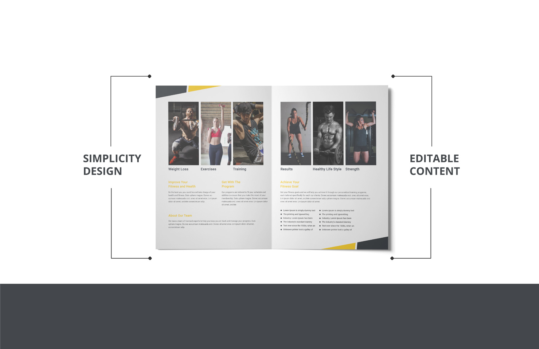 Gym Bi-Fold Brochure Template