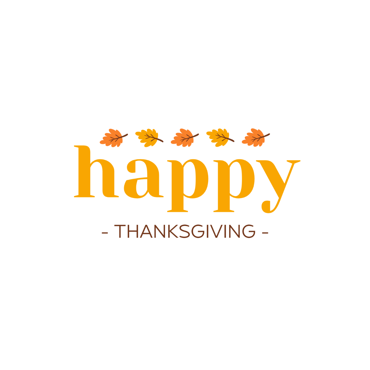 Chic Happy Thanksgiving Text - Edit Online | Template.net