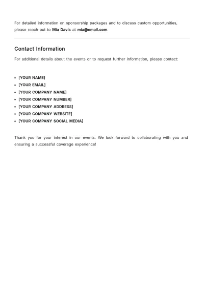 Free Media Kit Template to Edit Online