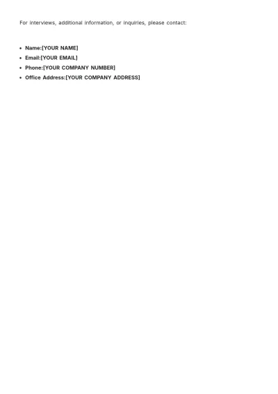 Free PR Media Kit Template to Edit Online