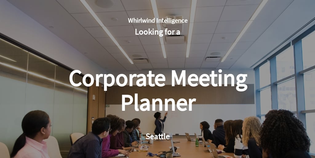 corporate meeting planner jobs