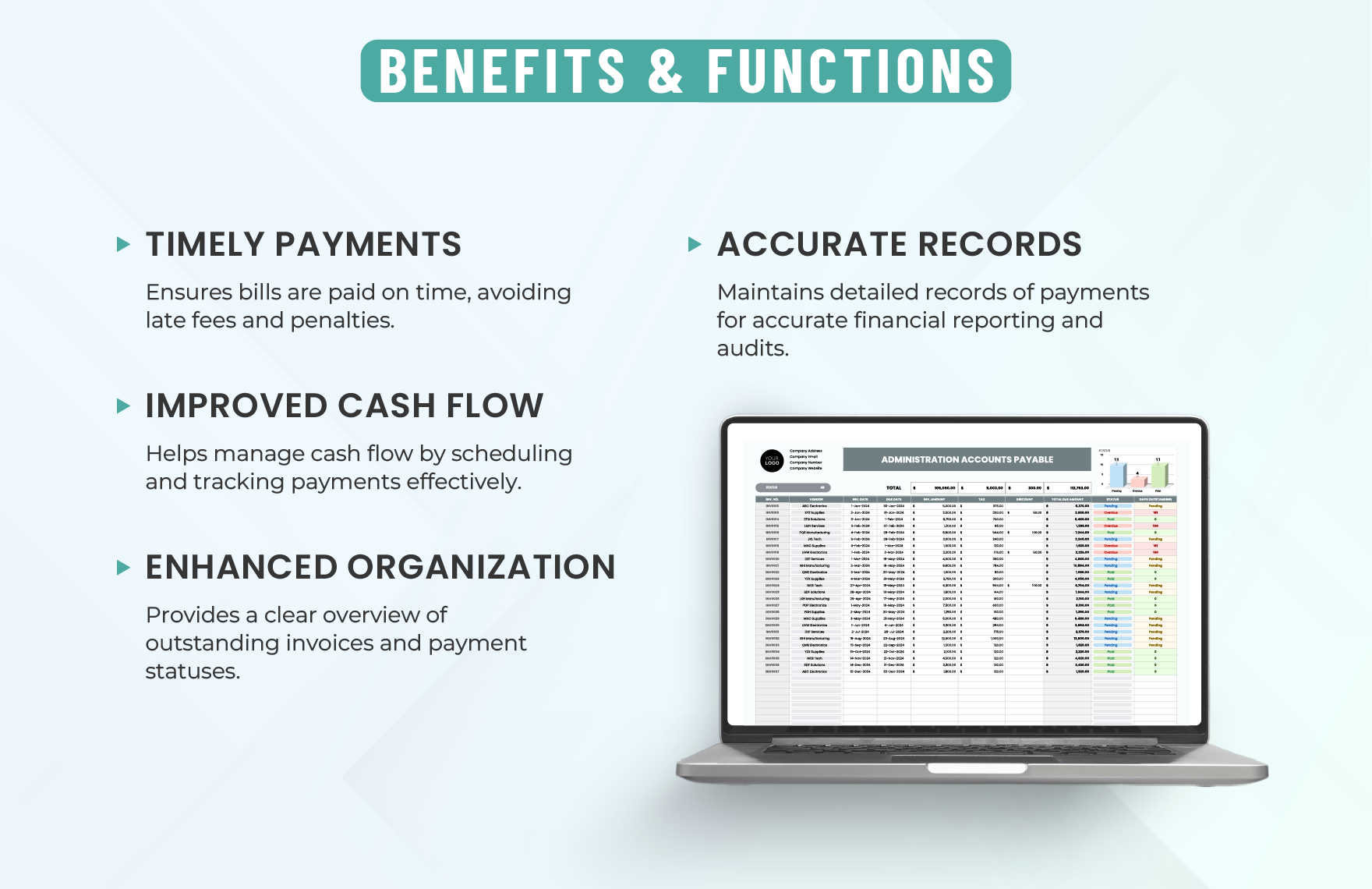 Administration Accounts Payable Template