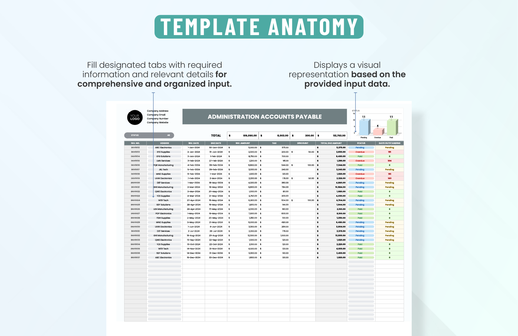 Administration Accounts Payable Template