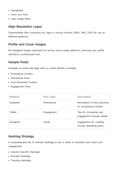 Free Social Media Kit Template to Edit Online