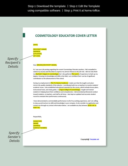 beauty school cover letter examples