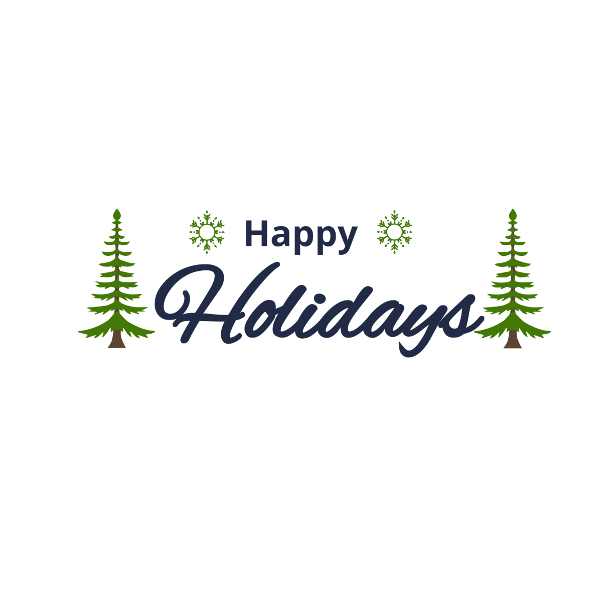 Classic Happy Holidays Text  Image - Edit Online| Template.net | Template.net