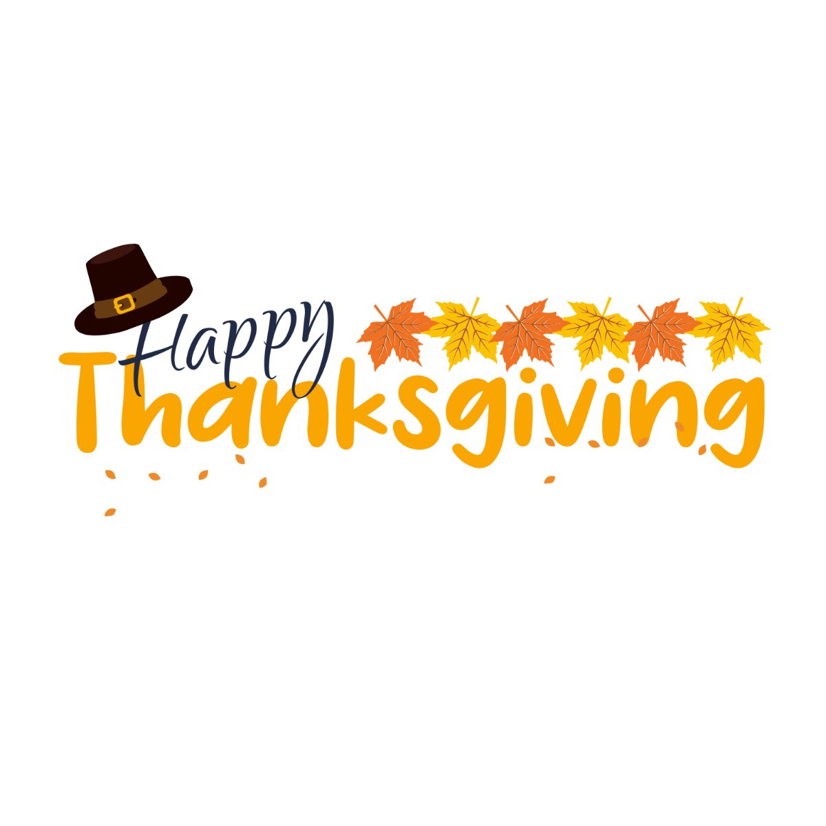 Simple Happy Thanksgiving Text - Edit Online | Template.net