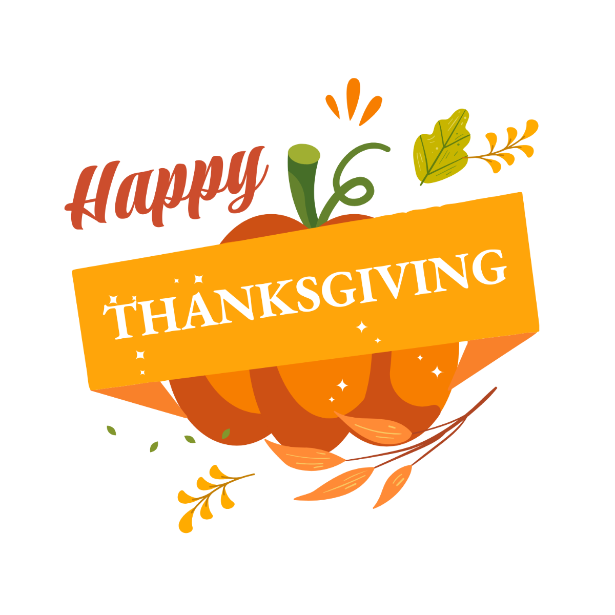 Classic Happy Thanksgiving Text - Edit Online | Template.net