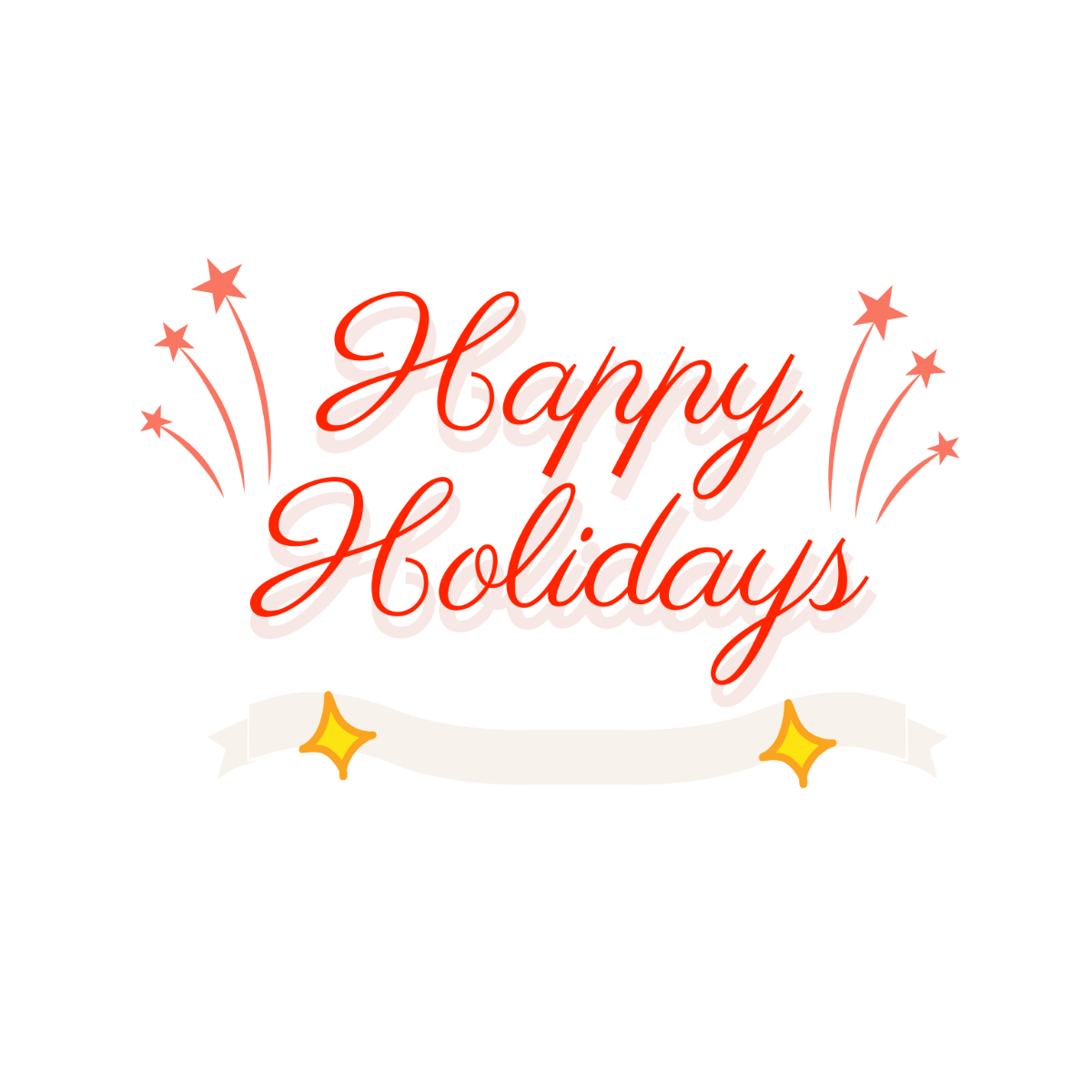 Festive Happy Holidays Text Image - Edit Online | Template.net