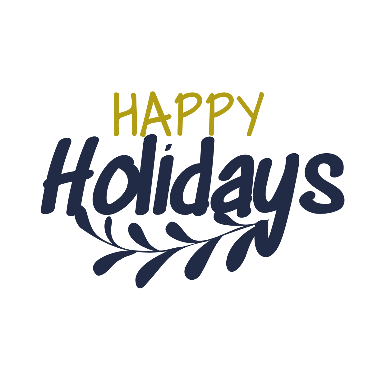 Minimalist Happy Holidays Text - Edit Online | Template.net